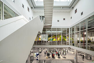 Interior view of Ikea Westbahnhof in Vienna.