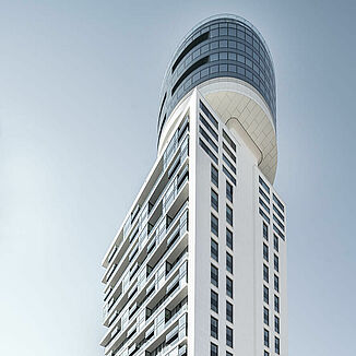 The Henninger Tower in Frankfurt.